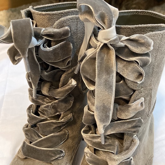 Call it spring suede grey lace up combat ankle boots - US 6.5 - Picture 4 of 5